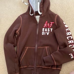 Abercrombie and Fitch brown zip up hoodie